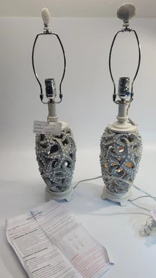 (Juego de 2) Lámpara de mesa de resina estrella de mar (SIN PANTALLA INCLUIDA) Foto 1 de 4