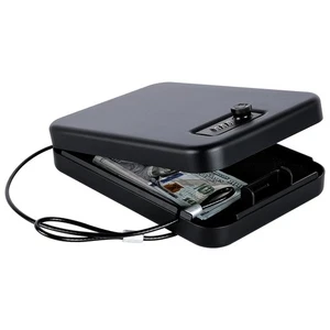 Dalmbo Auto Waffentresor für Pistolen, Waffenschlosskasten mit Zahlenschloss - Kurzwaffensafe - Bild 1 von 7