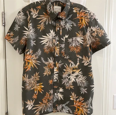 Camisa Para Hombre American Eagle XL Flex Abotonada Tropical Hawaiana Manga Corta Foto 1 de 4