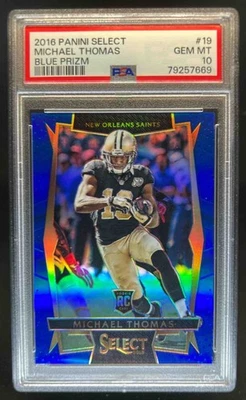 2016 Select Michael Thomas RC Blue Prizm Concourse #120/149 Saints PSA 10 - Image 1 of 2