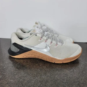 Nike Metcon 4 Training Shoes Mens Size 10 CrossFit Gym Sneakers White Silver Gum - Picture 1 of 10