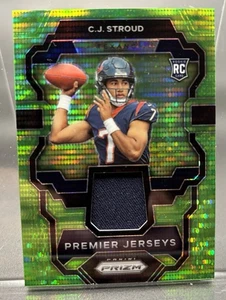 CJ Stroud 2023 C.J. Prizm Green Pulsar Rookie Jersey Patch RC Texans 📈🔥💎 - Picture 1 of 2