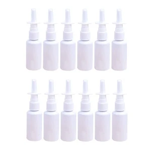 12 Pieces 30 ml Empty Plastic Nasal Spray Bottles Refillable white - Picture 1 of 6