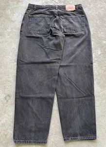 Vintage 90s Levi’s 560 Men’s Black Loose Taper Fit Jeans Distressed Actual 36x31 - Picture 1 of 17
