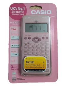 CASIO FX-83GTX Scientific Calculator 276 Functions PINK UK Exam Approved GCSE- - Picture 1 of 2