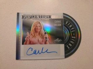 CARNIE WILSON 2024 Leaf Pop Century #19/20 Autograph VINYL SIGNS SINGER - Picture 1 of 3