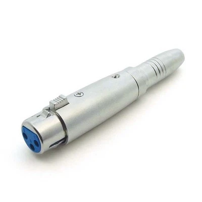 XLR 3-Pin Female to 6.35mm 1/4" Stereo Female Microphone Audio Adapter Connector - Image 1 of 2