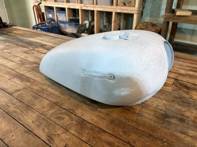 Yamaha XS650 Fuel Tank, Double Petcock* Dent- Free, Primered, Ready For Paint - Image 1 of 4