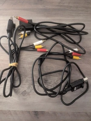 2 For Parts 1 working*Read Desc*Xbox 360 AV Composite Audio Video Cable  - Image 1 of 4