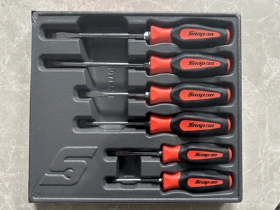  Snap On 6pc Combination Instinct Green Soft Grip Screwdriver Set SGDX60BO - Image 1 of 4