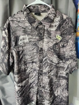 UCF Knights Mens Real Tree Camouflage Fishing Performance Shirt XL - Image 1 of 4