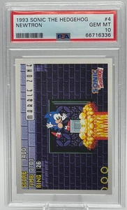 1993 Topps Sonic The Hedgehog #4 Newtron PSA 10 GEM MT – Rare Sega Video Game Ca - Picture 1 of 2