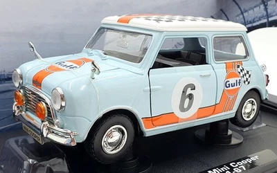 MotorMax 1/18 Scale Diecast 79743 - Morris Mini Cooper 1961-67 Gulf - Image 1 of 4