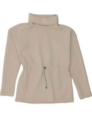 Nike Damen Dri Fit Oversized Rollkragen Sweatshirt Pullover UK 6 XS Beige CF19 - Bild 1 von 4