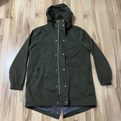 Chaqueta utilitaria urbana Five Four XL verde multi bolsillo cremallera con capucha ajustable Foto 1 de 4