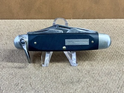 Sears Craftsman Campers Folding Pocket Knife 2 Blade / 3 Tool 95043 USA - Image 1 of 4