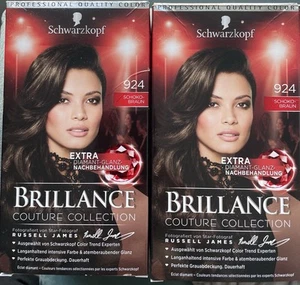 Haarfarbe Brillance 924 Schoko Braun Schwarzkopf 2 x Neu - Bild 1 von 2
