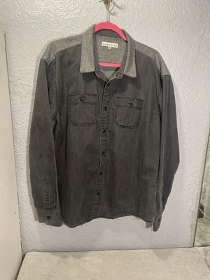 marc ecko cut sew button up shirt Charcoal Long Sleeve  XL  Goth Punk Metal Band - Image 1 of 4