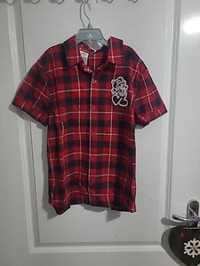 Disney Store Red/black Check Shirts Kids Size L/G New With Tags Boys - Picture 1 of 5