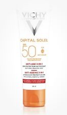 Vichy Capital Soleil SPF50 Anti-Ageing 3-In-1 Cream 50ml High Protection New