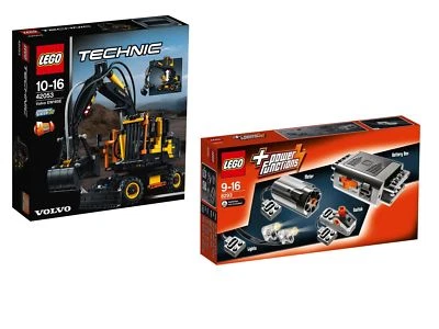 LEGO® Technic 42053+8293 Volvo EW160E L30G+Power Functions Tuning-Set_ verklebt! - Bild 1 von 4