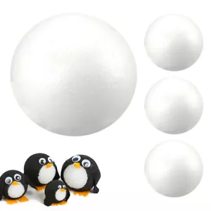 4 Pack Smooth White Craft Foam Balls 5" Round Arts Projects Decor Wedding - Picture 1 of 1