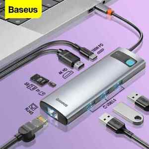 Baseus USB Typ C Hub 4K HDMI RJ45 TF 100W Splitter Adapter für Macbook Lenvon
