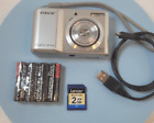 Sony Cyber Shot DSC S2100 12.1MP Silver Digital Camera 3x Zoom - Tested! 2G SD 