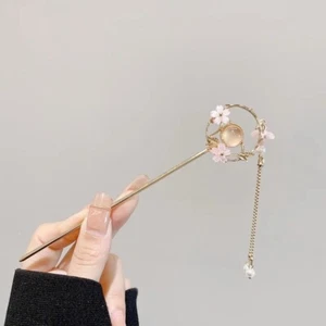 Cherry Blossom Hair Stick Chinese Hanfu Geisha Qipao Chinese Style Hairpin - Picture 1 of 1