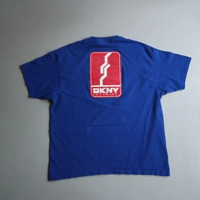 Vintage DKNY Tech Equipment T Shirt Large Blue USA 90s - Image 1 of 4