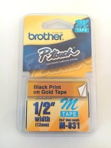 Brother P-touch Label M Tape M831 M 1/2" 12 mm for 1/2" Machine - Picture 1 of 2