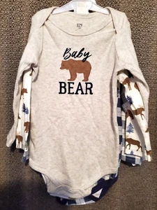 Hudson Baby Cotton Long-Sleeve Bodysuits 3 Pack Size 18 Months NWT - Picture 1 of 6