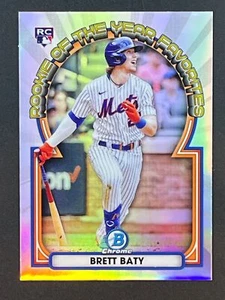 BRETT BATY RC 2023 Bowman Rookie of the Year preferiti #ROYF-3 Mets - Foto 1 di 2