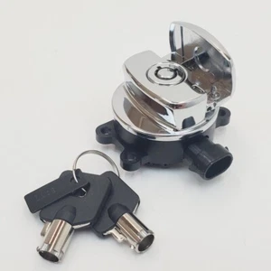 Interruptor de encendido cromado con cubierta y 2 llaves Harley Softail 2012-2014 y FLHR 2014-25 - Imagen 1 de 7