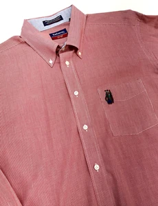 Hathaway Golf Button Down Long Sleeve Pocket Golf Clubs Shirt Mens XL Red Check - Picture 1 of 10