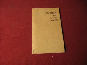 Mercury 1972 manual del dueño - original - Imagen 1 de 3