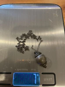 vintage Sterling silver ball necklace 7 Grams As Is - Picture 1 of 4