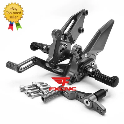 适用于雅马哈 MT09 V3 FZ09 2021 - 2024 数控齿轮脚钉脚凳后组灰色 — 第 1/4 张图片