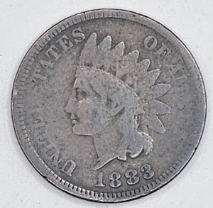 1883 Indian Head One 1 Cent Penny Anomaly Stamped Struck Through Grease Greaser - Picture 1 of 10