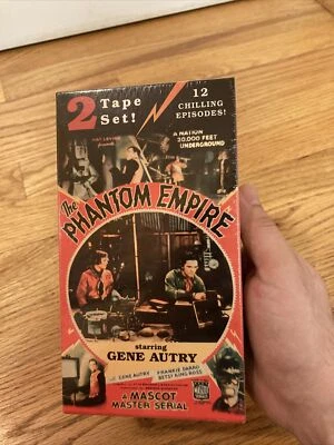 THE PHANTOM EMPIRE FIRST SCI-FI SERIAL W/GENE AUTRY 1935 2 VHS NEW SEALED! - Image 1 of 4