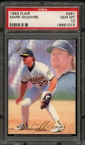 BB - 1993 Flair - #261 - Mark McGwire - PSA 10  GEM MT - Picture 1 of 2