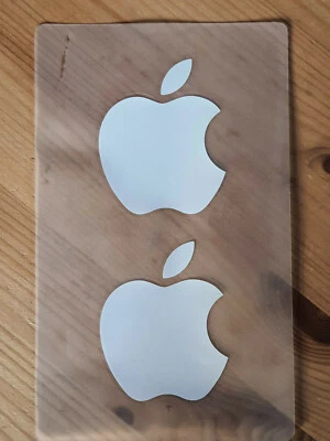2 Stück Original Apple Logo Aufkleber iMac iPad Apfel groß ca.5x6cm Neu Sticker - Bild 1 von 3