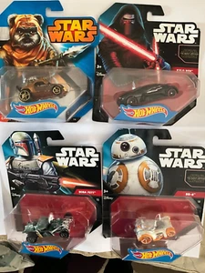 Star Wars Hot Wheels X4bb-8.kylo ren.wicket.boba grasso - Foto 1 di 9