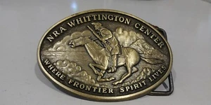 Hebilla de cinturón vintage occidental vaquero Whittington Center de la NRA - Imagen 1 de 3