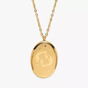Pisces Zodiac Pendant Necklace 18K Gold Plated Gift For Her - Picture 1 of 7