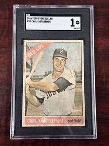 Carl Yastrzemski 1966 Topps Venezuelano #70 SGC 1 HOF Venezuela Red Sox Yaz - Foto 1 di 2