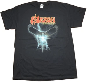 SAXON 2019 Thunderbolt Black Date Back Tour Shirt T-shirt Size Extra Large - Picture 1 of 2