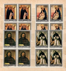 VATICANO 1971 SAN DOMENICO DI GUZMAN IN QUARTINA MNH** - Picture 1 of 1