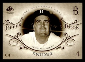 Duke Snider 2005 SP Legendary Cuts Card #20 Los Angeles Dodgers - Picture 1 of 2