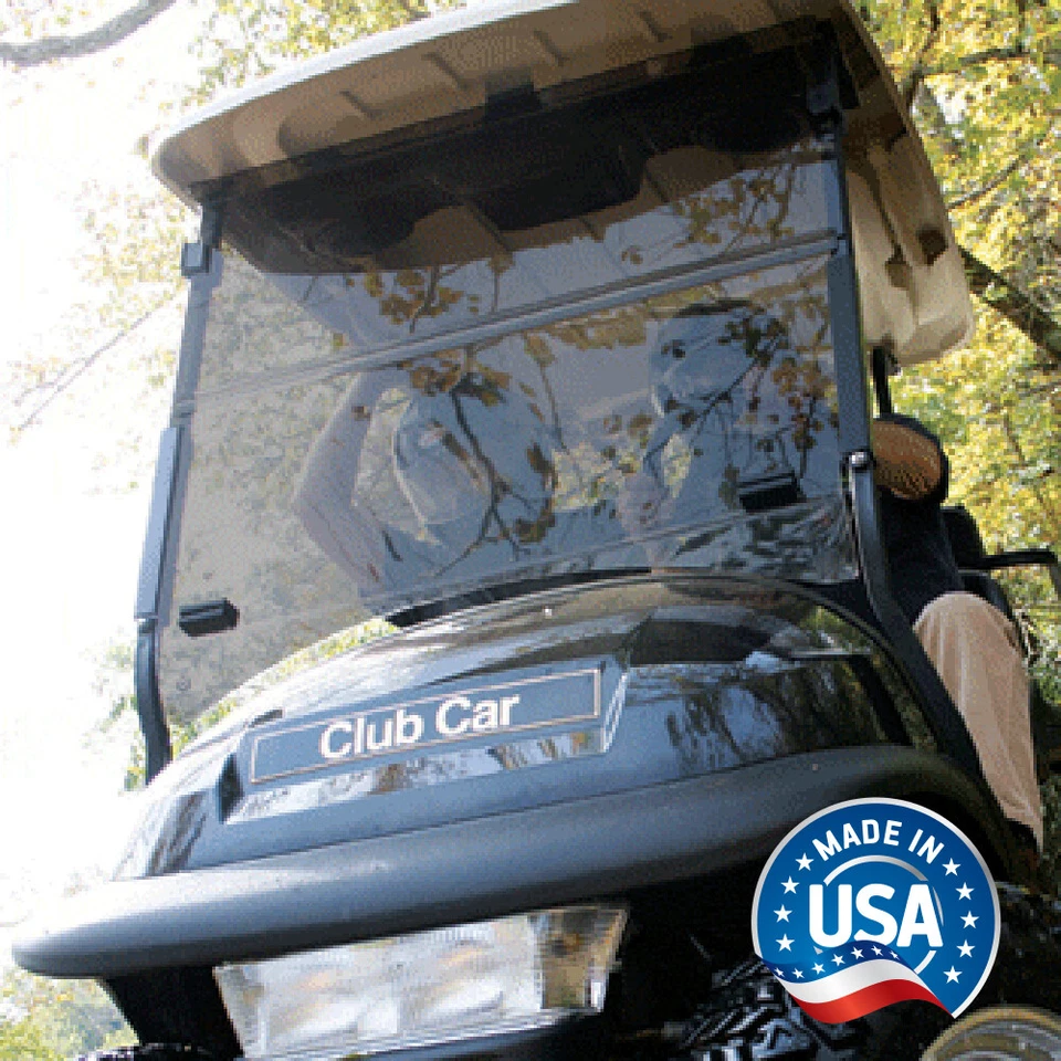 Club Car Precedent Golf Cart Impact Modified Fold Down Windshield - Tinted - Изображение 1 из 1